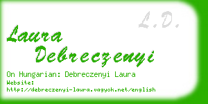 laura debreczenyi business card